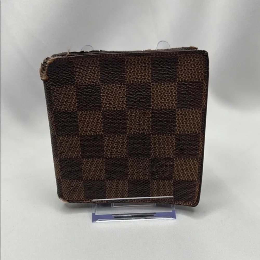 Louis Vuitton Ebene Damier Bi-Fold Marco Wallet Brown | Men’s | Pre-Owned |